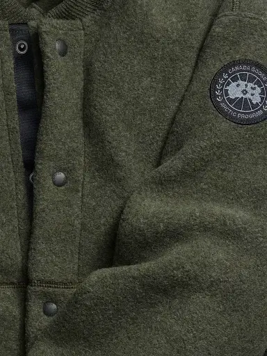 Canada Goose Men's Hudson Fleece Bomber Jacket - Dark Sage | Thumbnail 4