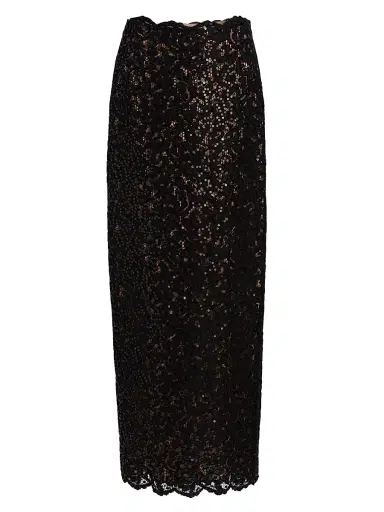 Toccin Women's Marielle Cotton-Blend Lace Maxi Skirt - Jet | Thumbnail 1 Toccin Women's Marielle Cotton-Blend Lace Maxi Skirt - Jet | Thumbnail 1