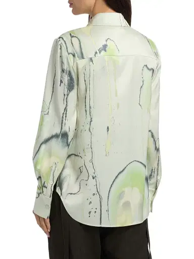 Jason Wu Collection Women's Watercolor Floral Twill Shirt | Thumbnail 5 Jason Wu Collection Women's Watercolor Floral Twill Shirt | Thumbnail 5
