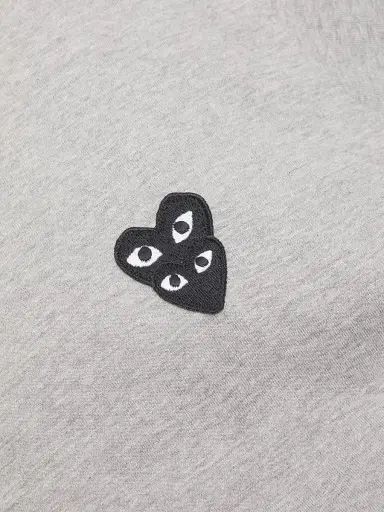 Comme des Garçons Men's Double Heart Cotton Jersey T-Shirt - Grey - Size Small | Thumbnail 6 Comme des Garçons Men's Double Heart Cotton Jersey T-Shirt - Grey - Size Small | Thumbnail 6