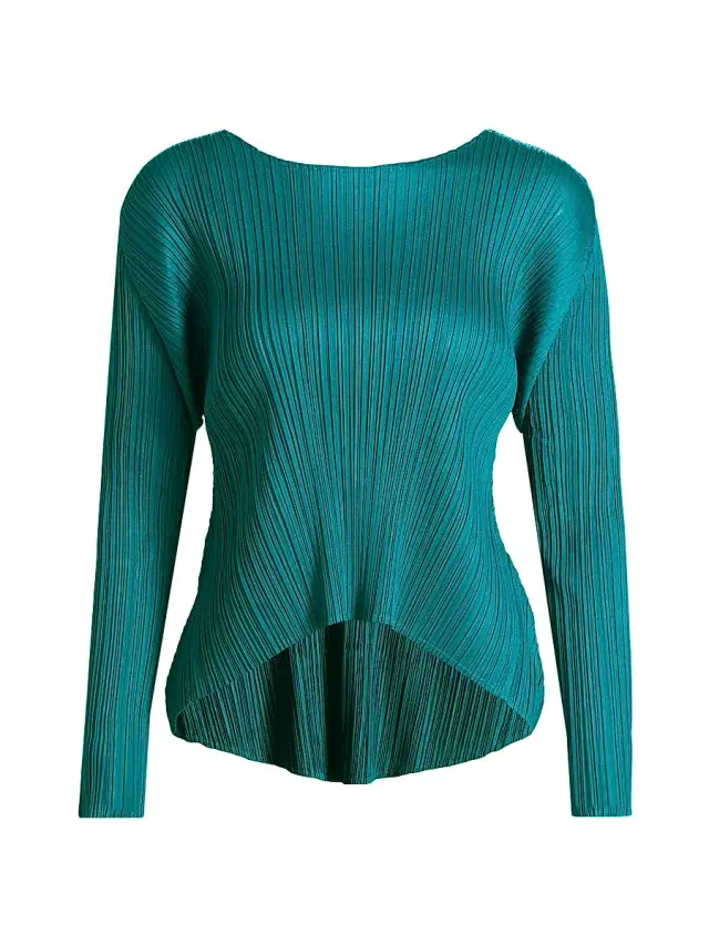 Women's Monthly Colors: October Long-Sleeve Top - Turquoise Green