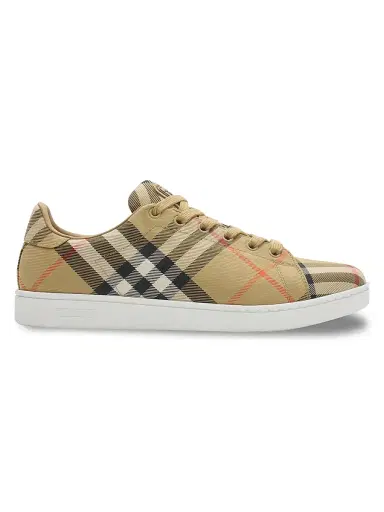 Burberry Women's Set Check Low-Top Sneakers - Sand Ip Check - Size 10 | Thumbnail 1