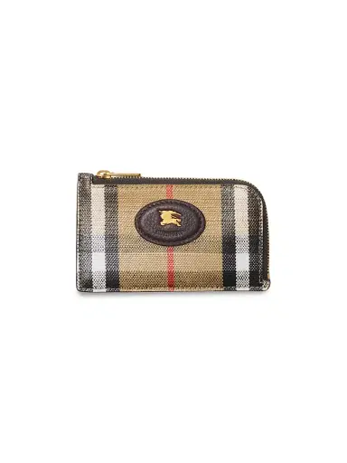 Burberry Women's Highlands Check Card Case - Sand | Thumbnail 1