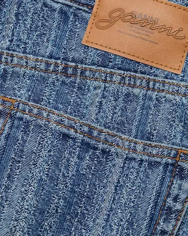 Ganni Women's Striped Baggy-Fit Jeans | Thumbnail 7 Ganni Women's Striped Baggy-Fit Jeans | Thumbnail 7