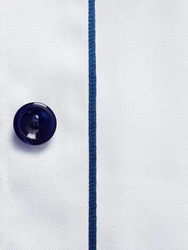 Eton Men's Slim-Fit Twill Shirt - White Navy - Size 17.5 | Thumbnail 4 Eton Men's Slim-Fit Twill Shirt - White Navy - Size 17.5 | Thumbnail 4
