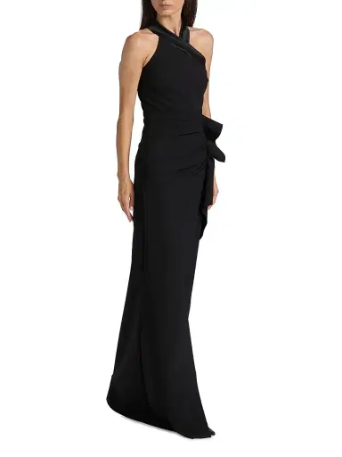 Chiara Boni La Petite Robe Women's Gudis Jersey Ruffle Halterneck Gown | Thumbnail 2