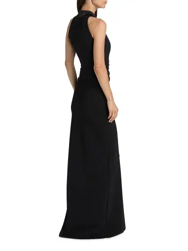 Chiara Boni La Petite Robe Women's Gudis Jersey Ruffle Halterneck Gown | Thumbnail 5