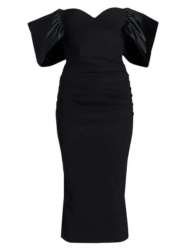 Chiara Boni La Petite Robe Women's Silvya Off-the-Shoulder Cocktail Dress - Black