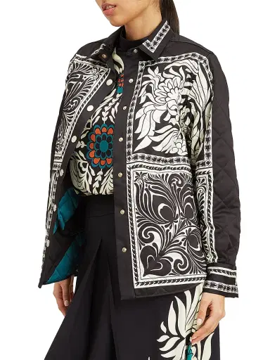 La DoubleJ Women's Iris Shirt Jacket - Mix Tiles Placee Black - Size XS | Thumbnail 3 La DoubleJ Women's Iris Shirt Jacket - Mix Tiles Placee Black - Size XS | Thumbnail 3