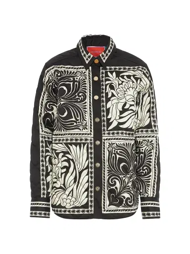 La DoubleJ Women's Iris Shirt Jacket - Mix Tiles Placee Black - Size XS | Thumbnail 1 La DoubleJ Women's Iris Shirt Jacket - Mix Tiles Placee Black - Size XS | Thumbnail 1