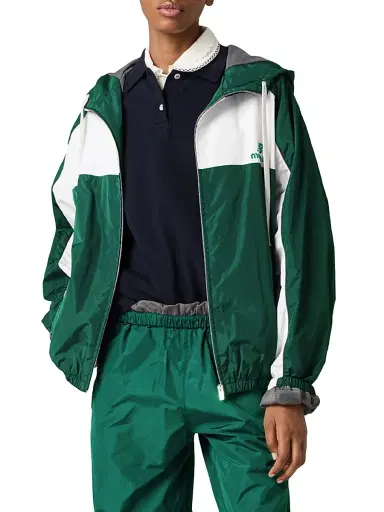 Miu Miu Women's New Balance x with Coco Gauff Technical Poplin Hoodie Jacket - Green - Size 12 | Thumbnail 2