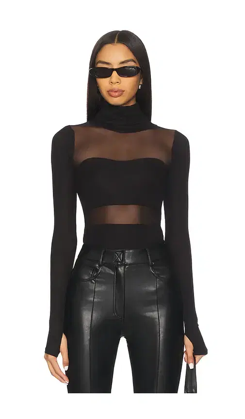 Rem Long Sleeve Fitted Turtleneck Top