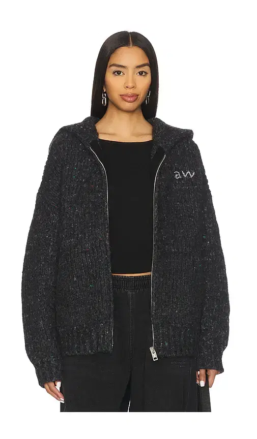 Alexander Wang Oversized Zip Up Hoodie