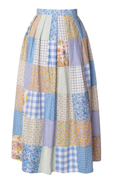 Lena Hoschek Cloud Nine Cotton Quilted A-Line Midi Skirt | Thumbnail 3