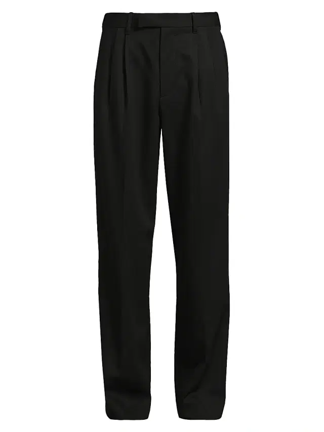 Vince Men's Double Pleated Suiting Trousers - Black