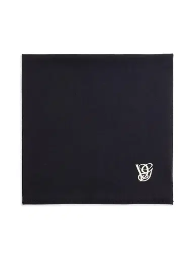 Valentino Garavani Men's Wool Scarf with Embroidery - Navy | Thumbnail 2