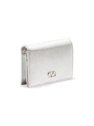 Valentino Garavani Women's VLogo Signature Laminated Grainy Calfskin Wallet | Thumbnail 2 Valentino Garavani Women's VLogo Signature Laminated Grainy Calfskin Wallet | Thumbnail 2