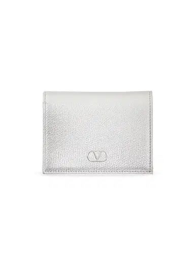 Valentino Garavani Women's VLogo Signature Laminated Grainy Calfskin Wallet | Thumbnail 1 Valentino Garavani Women's VLogo Signature Laminated Grainy Calfskin Wallet | Thumbnail 1