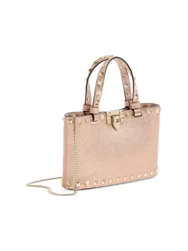 Valentino Garavani Women's Rockstud Mini Shopping Top Handle Bag | Thumbnail 2 Valentino Garavani Women's Rockstud Mini Shopping Top Handle Bag | Thumbnail 2