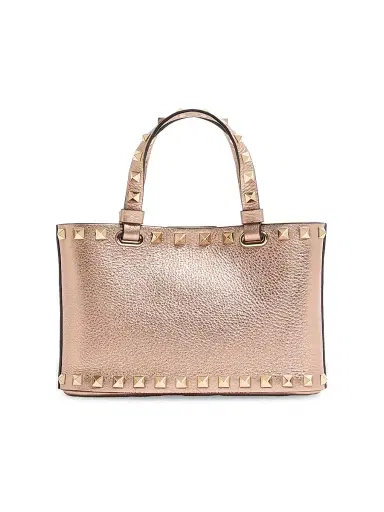 Valentino Garavani Women's Rockstud Mini Shopping Top Handle Bag | Thumbnail 4 Valentino Garavani Women's Rockstud Mini Shopping Top Handle Bag | Thumbnail 4