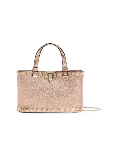 Valentino Garavani Women's Rockstud Mini Shopping Top Handle Bag | Thumbnail 1 Valentino Garavani Women's Rockstud Mini Shopping Top Handle Bag | Thumbnail 1