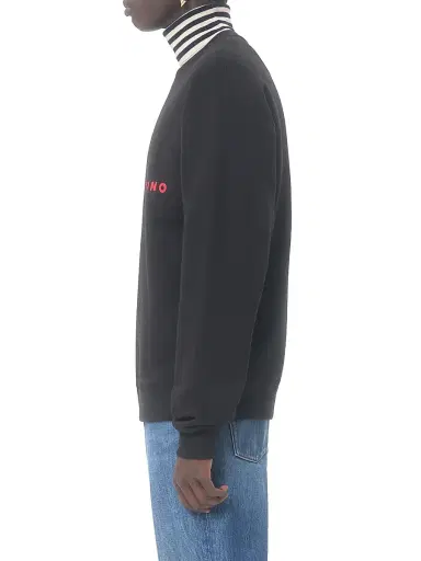 Valentino Garavani Men's Cotton Crewneck Sweatshirt with Print - Black Red - Size XL | Thumbnail 3 Valentino Garavani Men's Cotton Crewneck Sweatshirt with Print - Black Red - Size XL | Thumbnail 3