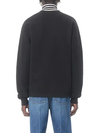 Valentino Garavani Men's Cotton Crewneck Sweatshirt with Print - Black Red - Size XL | Thumbnail 4 Valentino Garavani Men's Cotton Crewneck Sweatshirt with Print - Black Red - Size XL | Thumbnail 4