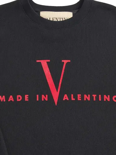Valentino Garavani Men's Cotton Crewneck Sweatshirt with Print - Black Red - Size XL | Thumbnail 6 Valentino Garavani Men's Cotton Crewneck Sweatshirt with Print - Black Red - Size XL | Thumbnail 6