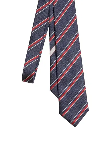 Valentino Garavani Men's Valentie Jacquard Regimental Silk Tie | Thumbnail 3 Valentino Garavani Men's Valentie Jacquard Regimental Silk Tie | Thumbnail 3