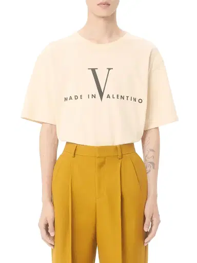 Valentino Garavani Men's Cotton T-Shirt with Print - Butter Black - Size XL | Thumbnail 2 Valentino Garavani Men's Cotton T-Shirt with Print - Butter Black - Size XL | Thumbnail 2