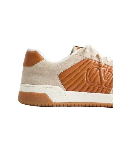 Valentino Garavani Men's Sparry Sneakers in Split Leather and Nappa - Beige Brown - Size 11.5 | Thumbnail 6 Valentino Garavani Men's Sparry Sneakers in Split Leather and Nappa - Beige Brown - Size 11.5 | Thumbnail 6