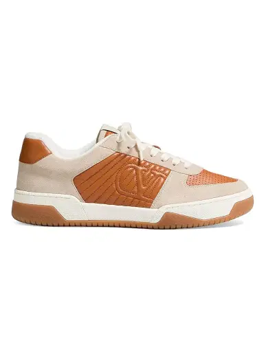Valentino Garavani Men's Sparry Sneakers in Split Leather and Nappa - Beige Brown - Size 11.5 | Thumbnail 1 Valentino Garavani Men's Sparry Sneakers in Split Leather and Nappa - Beige Brown - Size 11.5 | Thumbnail 1