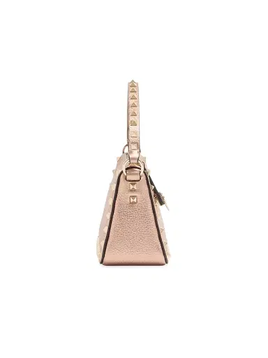 Valentino Garavani Women's Rockstud Small Crossbody Bag in Laminated Grainy Calfskin Leather | Thumbnail 3