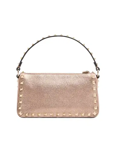 Valentino Garavani Women's Rockstud Small Crossbody Bag in Laminated Grainy Calfskin Leather | Thumbnail 4