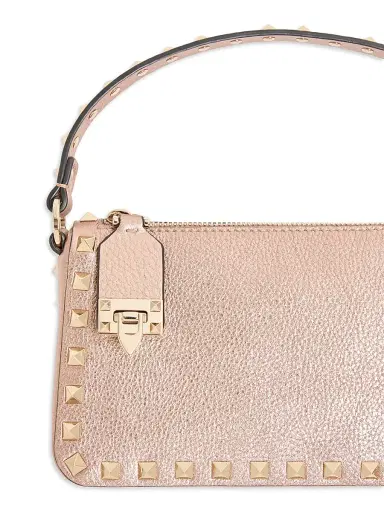 Valentino Garavani Women's Rockstud Small Crossbody Bag in Laminated Grainy Calfskin Leather | Thumbnail 6