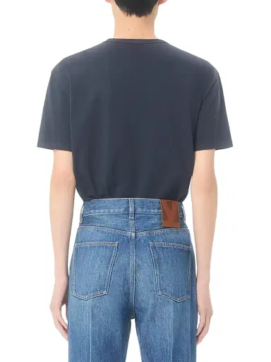 Valentino Garavani Men's Cotton T-Shirt with Patch - Navy - Size XXL | Thumbnail 4 Valentino Garavani Men's Cotton T-Shirt with Patch - Navy - Size XXL | Thumbnail 4