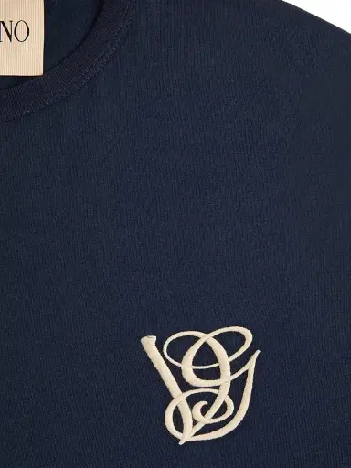 Valentino Garavani Men's Cotton T-Shirt with Patch - Navy - Size XXL | Thumbnail 6 Valentino Garavani Men's Cotton T-Shirt with Patch - Navy - Size XXL | Thumbnail 6