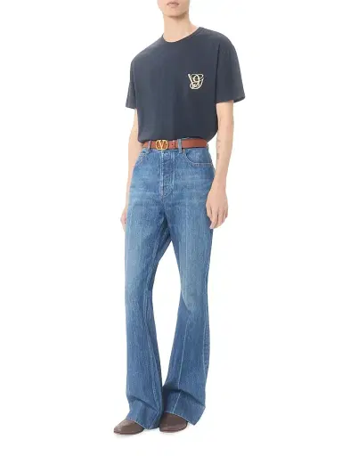 Valentino Garavani Men's Cotton T-Shirt with Patch - Navy - Size XXL | Thumbnail 7 Valentino Garavani Men's Cotton T-Shirt with Patch - Navy - Size XXL | Thumbnail 7