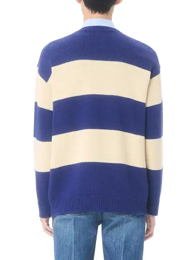 Valentino Men's Wool Sweater with Jacquard Panther Pattern | Thumbnail 4
