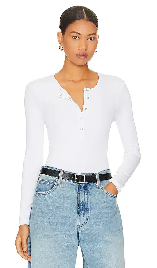 Dalston Ribbed Henley Top