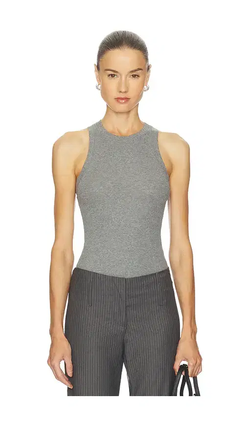Simple High Neck Tank Top