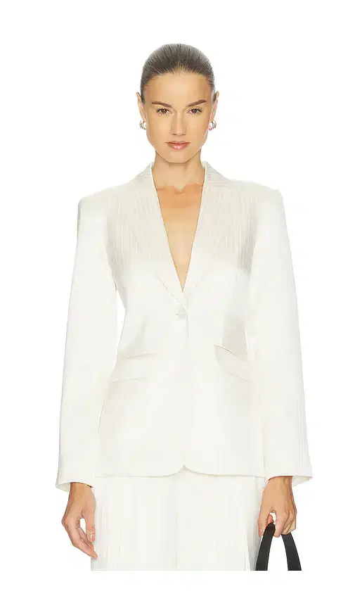 Cinq a Sept Georgia Satin Stripe Cheyenne Blazer