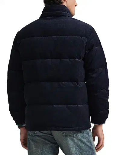 Polo Ralph Lauren Men's The Wainwright Corduroy Hooded Down Jacket - Aviator Navy | Thumbnail 4 Polo Ralph Lauren Men's The Wainwright Corduroy Hooded Down Jacket - Aviator Navy | Thumbnail 4