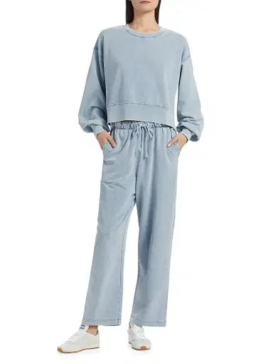 Stellae Dux Women's Stretch Cotton-Blend Drawstring Pants | Thumbnail 2