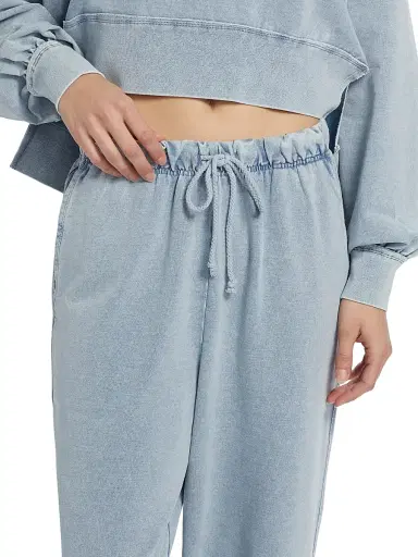 Stellae Dux Women's Stretch Cotton-Blend Drawstring Pants | Thumbnail 6