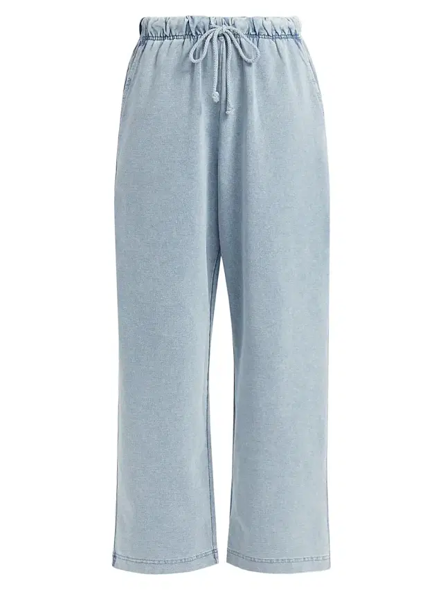 Stellae Dux Women's Stretch Cotton-Blend Drawstring Pants - Bleached Indigo