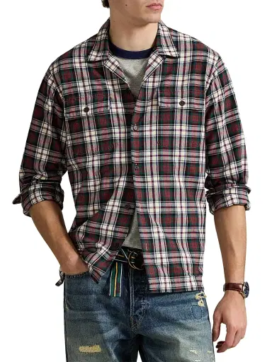 Polo Ralph Lauren Men's Plaid Brushed Cotton Oxford Shirt | Thumbnail 3 Polo Ralph Lauren Men's Plaid Brushed Cotton Oxford Shirt | Thumbnail 3