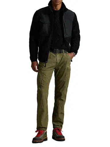 Polo Ralph Lauren Men's Fisherman Cable-Knit Wool-Alpaca Sweater - Leaf Green Heather | Thumbnail 2