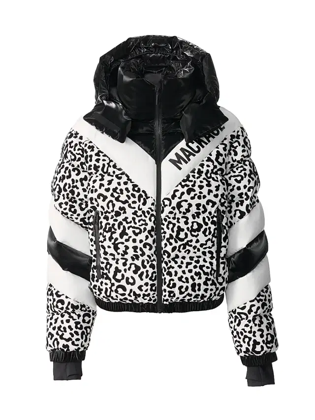 Mackage Women's Kairi Leopard Puffer Jacket - Black White
