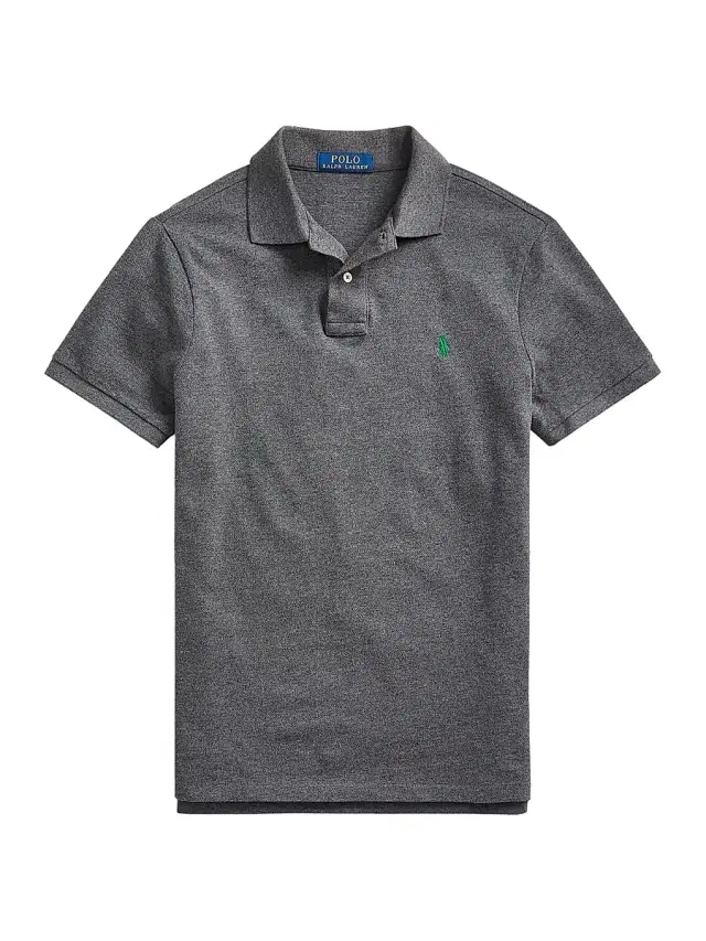 Men's Cotton Mesh Polo Shirt - Barclay Heather Grey